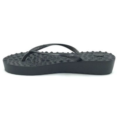 Chinelo Ortho Pauher Flyfeet Relax Anabela Preto AC058