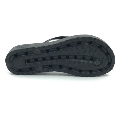 Chinelo Ortho Pauher Flyfeet Relax Anabela Preto AC058