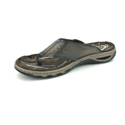 Chinelo Pegada Masculino Couro Cravo 131663