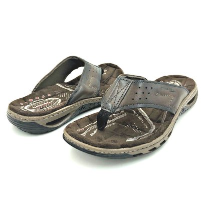 Chinelo Pegada Masculino Couro Cravo 131663