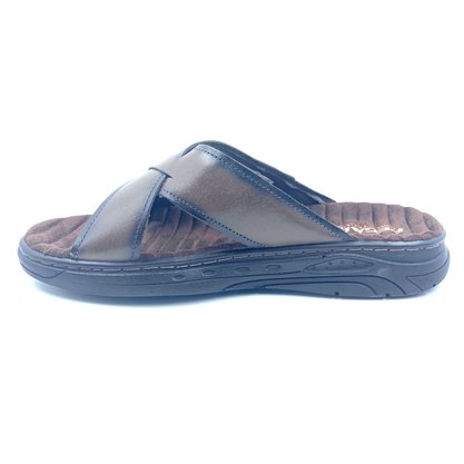 Chinelo Pegada Masculino Couro Marrom 134502