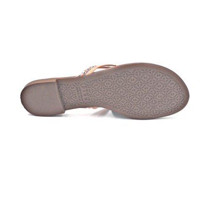 Chinelo Rasteira Mississipi Com Pedraria Rosê 5041