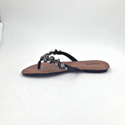 Chinelo Rasteira Mississipi Pedrarias Preto 5061