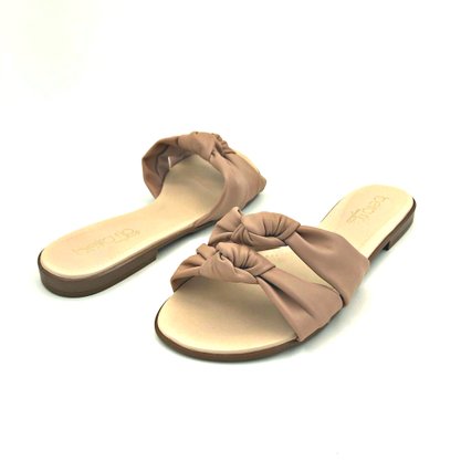 Chinelo Rasteiro Com Nó Beira Rio Conforto Nude 8350128