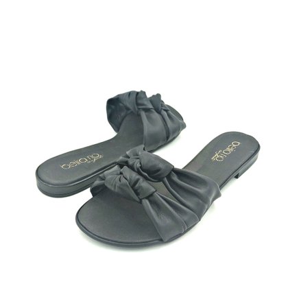 Chinelo Rasteiro Com Nó Beira Rio Conforto Preto 8350128