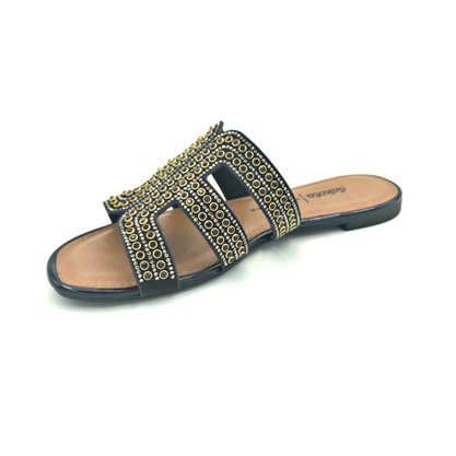 Chinelo Slide Dakota Preto Com Brilho 7281