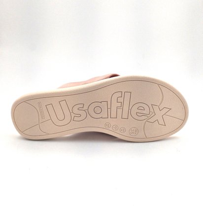 Chinelo Usaflex Rosê Tiras Elastano 1405