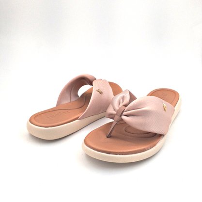 Chinelo Usaflex Rosê Tiras Elastano 1405