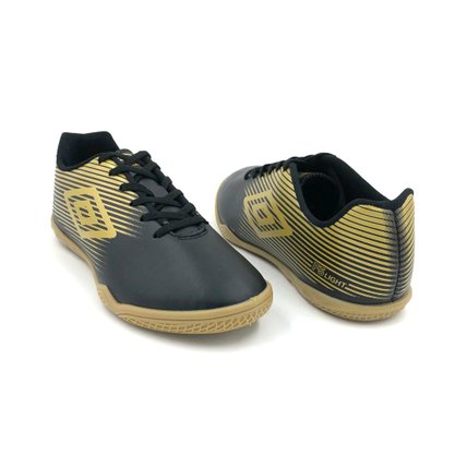 Chuteira Futsal Indoor Umbro F5 Light Preto/Dourado