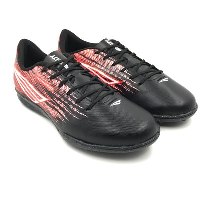 Chuteira Penalty Society Masculino Tornado Preto com Vermelho