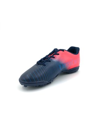 Chuteira Society Infantil Umbro Vibe Jr. Azul/Coral