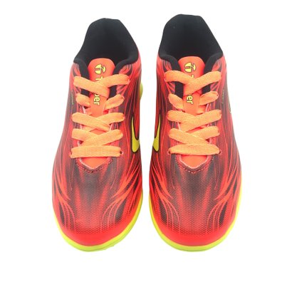 Chuteira Topper Society Infantil Laranja Slick V