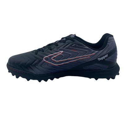 Chuteira Topper Society Masculina Forza Preta com Cinza