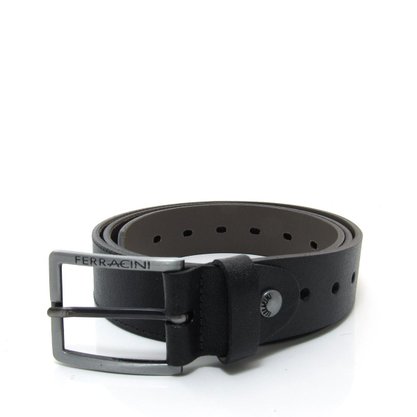Cinto Preto Ferracini Masculino Couro Ajustável 565