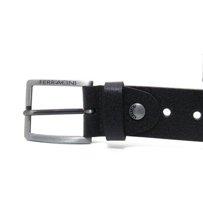 Cinto Preto Ferracini Masculino Couro Ajustável 565