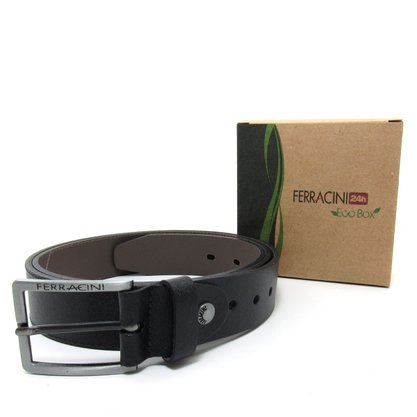 Cinto Preto Ferracini Masculino Couro Ajustável 565