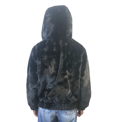 Jaqueta Alpelo Bomber com Capuz Preta 40800012