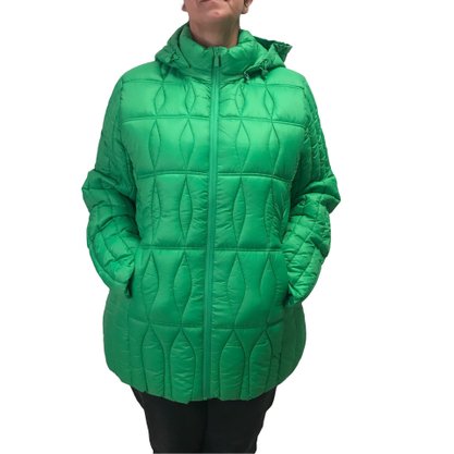 Jaqueta Alpelo Plus Size Capuz Removível Verde 40500152