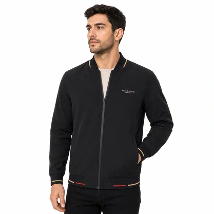 Jaqueta Bomber Sallo Brand Preta 0002