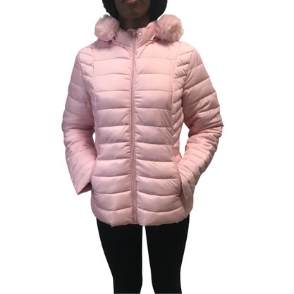 Jaqueta Dunialin com Capuz Removível Rosa Claro 2212