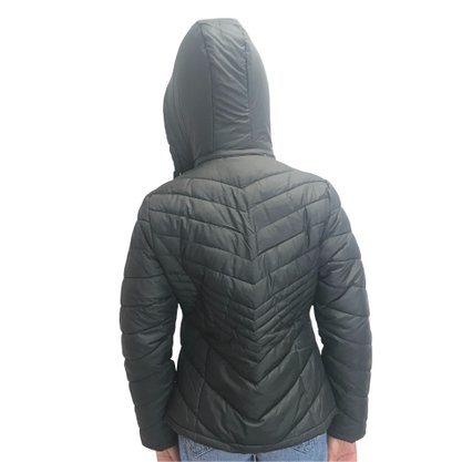 Jaqueta Dunialin Dupla Face com Capuz Preta 2204