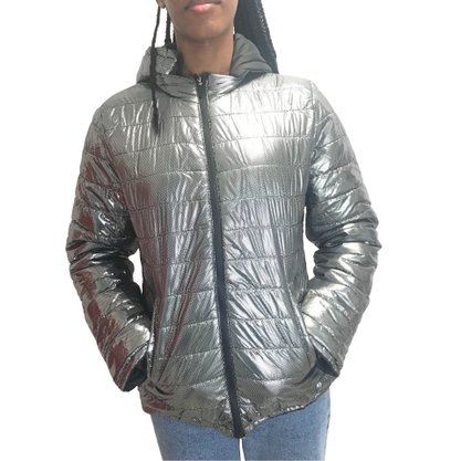 Jaqueta Dunialin Dupla Face com Capuz Preta 2204