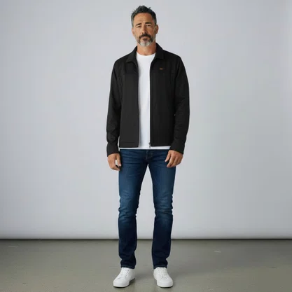 Jaqueta Masculina Erva Daninha Casual Suede Preta 719854