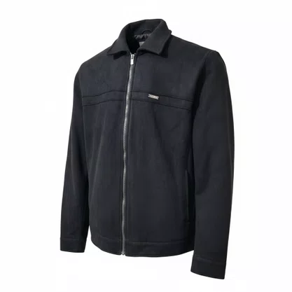 Jaqueta Masculina Erva Daninha Casual Suede Preta 719904