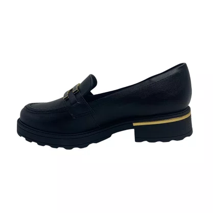Loafer Piccadilly Maxi Preto 735042 Sola Tratorada