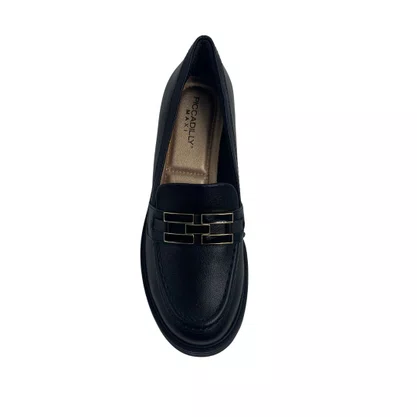 Loafer Piccadilly Maxi Preto 735042 Sola Tratorada