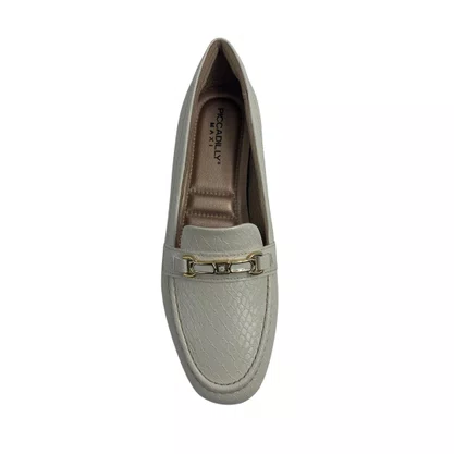 Loafer Piccadilly Off White 122042 Texturizado