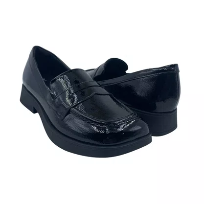 Loafer Piccadilly Verniz Preto 663003 Palmilha OrthoLite