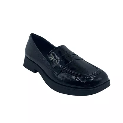Loafer Piccadilly Verniz Preto 663003 Palmilha OrthoLite