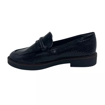 Loafer Ramarim Verniz Croco Preto 2611103