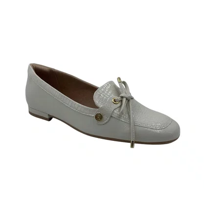 Mocassim Comfortflex Verniz Croco Off White 2679304