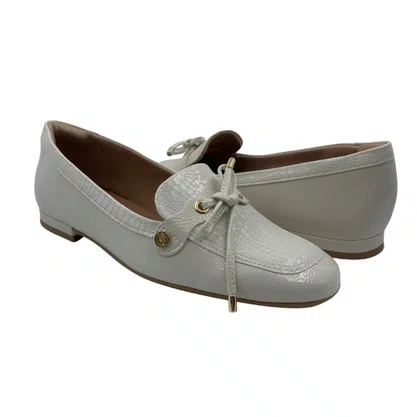 Mocassim Comfortflex Verniz Croco Off White 2679304