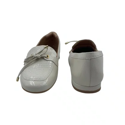 Mocassim Comfortflex Verniz Croco Off White 2679304