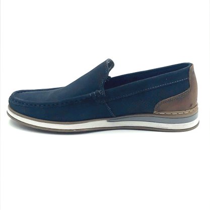 Mocassim Democrata Masculino Couro Azul 252101