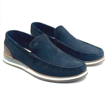 Mocassim Democrata Masculino Couro Azul 252101