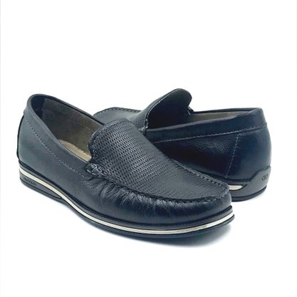 Mocassim Democrata Masculino Couro Preto 135201