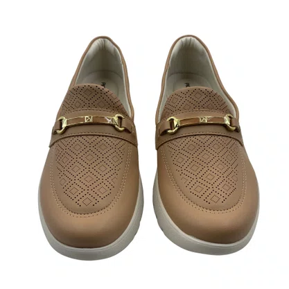 Mocassim Piccadilly Conforto Nude para Pés Largos 950052