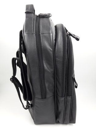 Mochila Couro Natural Expopelly Preta 053