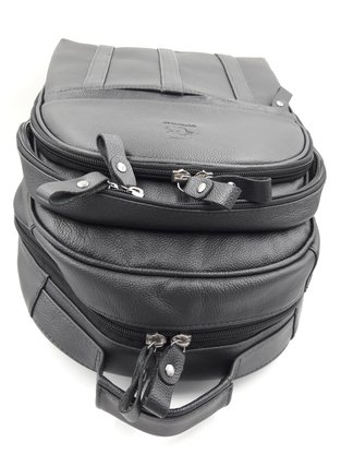 Mochila Couro Natural Expopelly Preta 053