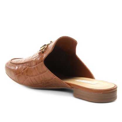 Mule Bottero Couro Natural Croco Caramelo 300003