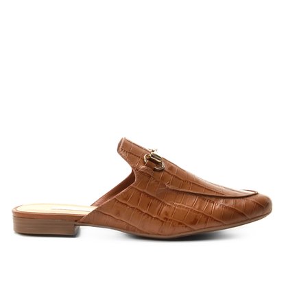 Mule Bottero Couro Natural Croco Caramelo 300003