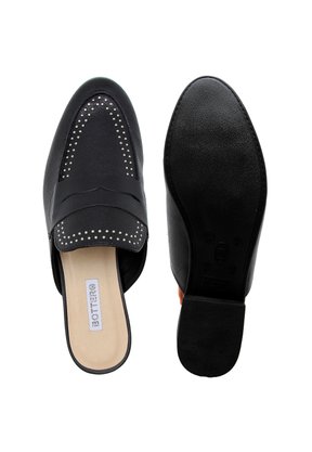 Mule Bottero Couro Natural Preto 300004