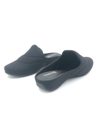 Mule Comfortflex Tecido Preto Anabela 2046302