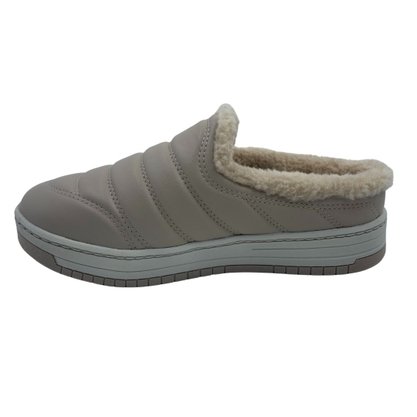 Mule Kolosh com Pelo Flatform Bege 4163