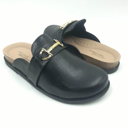 Mule Modare com Enfeite Dourado Preto 7398102
