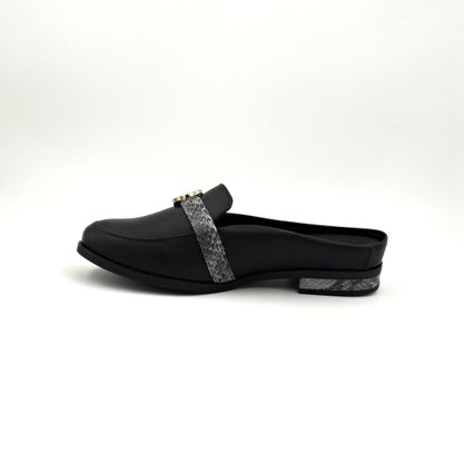 Mule Modare Preto Ultra Comforto com Fivela 7338.103